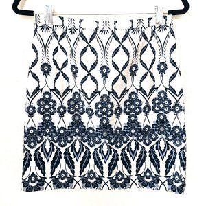 NWOT J. Crew Trellis Blue Floral Pencil Skirt 4